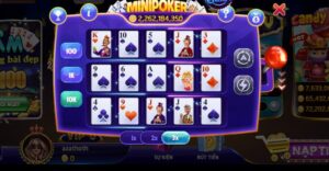 Game nhanh Mini Poker GamVip: Kết quả nhanh, thưởng khủng 5 chơi Mini Poker